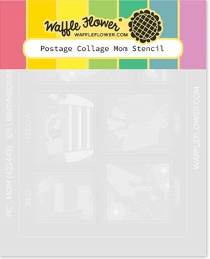 Waffle Flower - Stencil Postage Collage Mum (Mom)