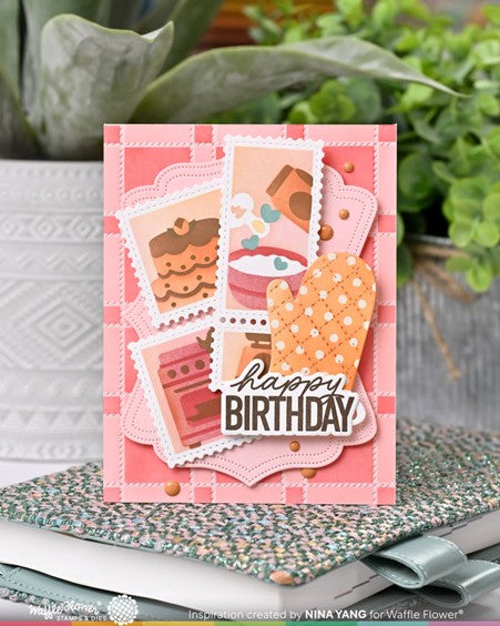 Waffle Flower Designs - Just Mitts Colouring Stencil
