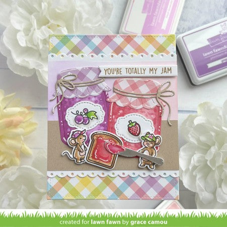 Lawn Fawn LF4133 Build-A-Drink Mason Jar Jam & Honey