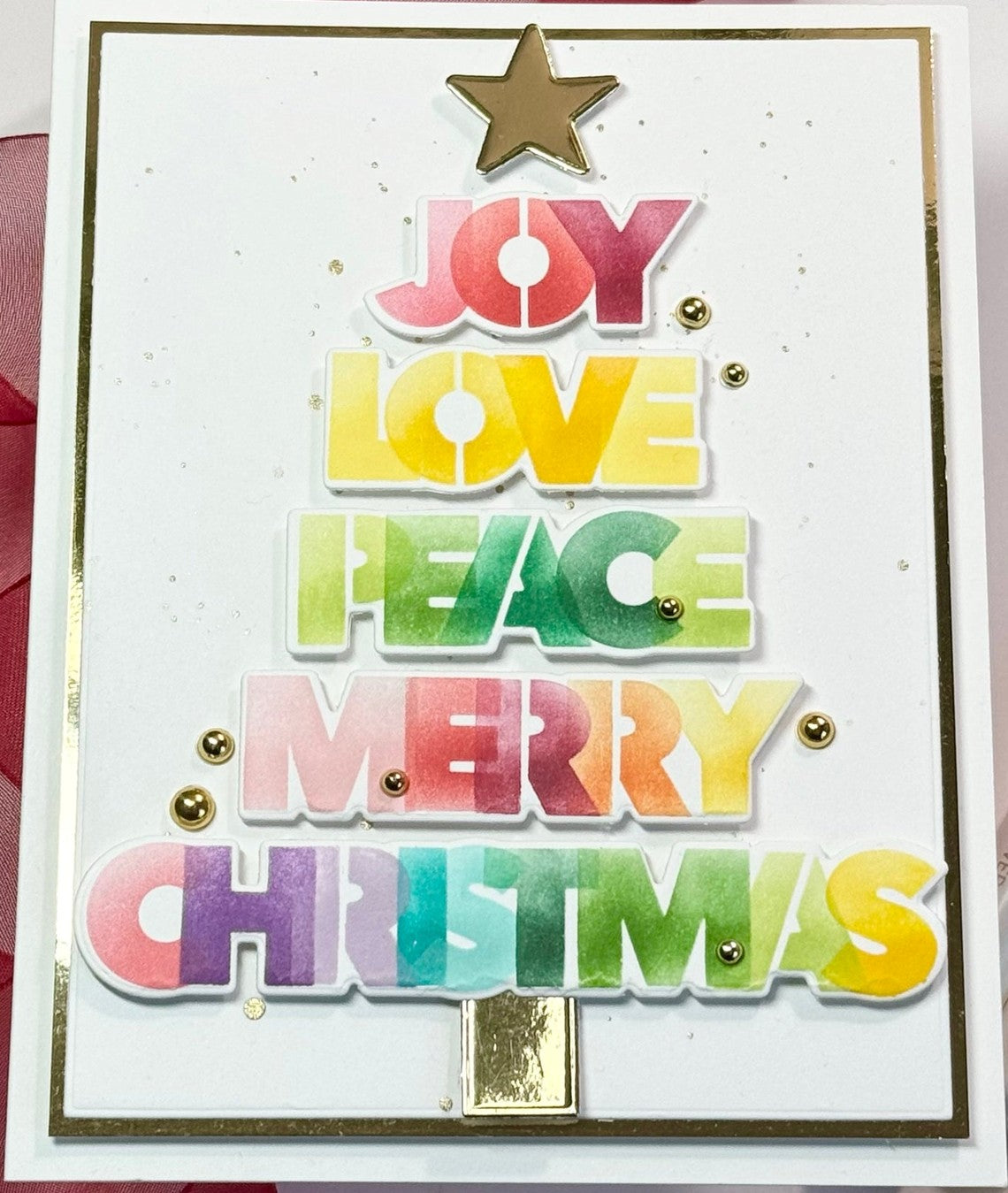 Waffle Flower - Overlapping Christmas Words Stencil Trio ***