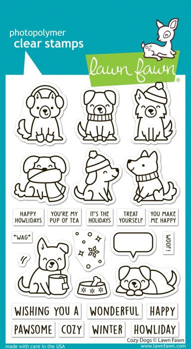 Lawn Fawn LF4250 Cozy Dogs Stamp and Die set*