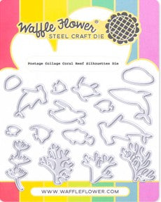 Waffle Flower - Die Postage Collage Coral Reef Silhouettes