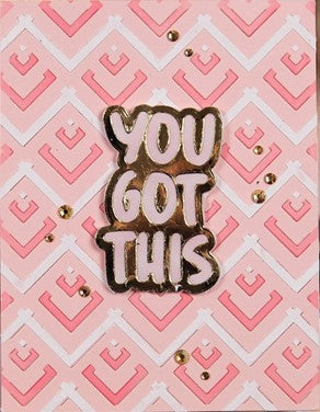 Waffle Flower - Happy Chevrons Texture Stencil ***