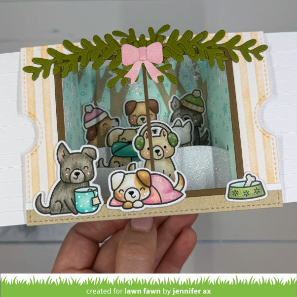 Lawn Fawn - Cozy Dogs (Stamp & Die Set) - LF4250/LF4251