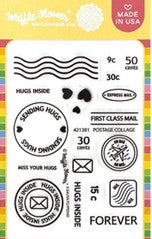 Waffle Flower - Postage Collage Stamp set ***