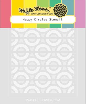 Waffle Flower - Happy Circles Stencil***