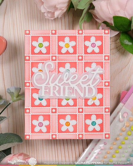 Waffle Flower - Picnic Plaid Die Stencil