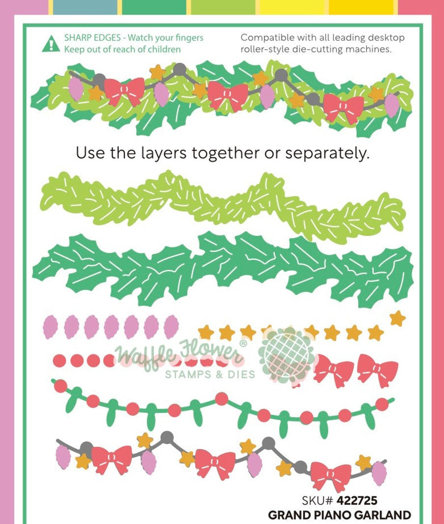 Waffle Flower - Grand Piano Garland Die