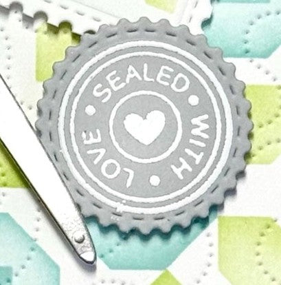 Waffle Flower - Postage Collage Circle Sentiments Stamp Set -422067