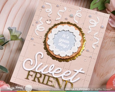 Waffle Flower - Sweet Friend word die