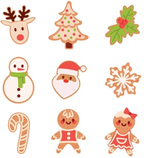 Honey Bee Stamps - Christmas Cookies die set