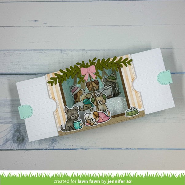 Lawn Fawn - Cozy Dogs (Stamp & Die Set) - LF4250/LF4251