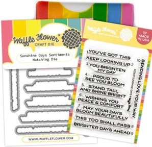 Waffle Flower - WFC2619 Sunshine Days Sentiments Combo (stamp and die set)