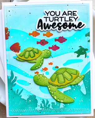 Waffle Flower - Under The Sea Background Stencil