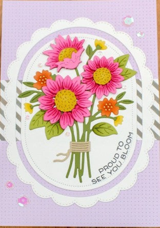Waffle Flower - Sunflower Bouquet Die set-422608