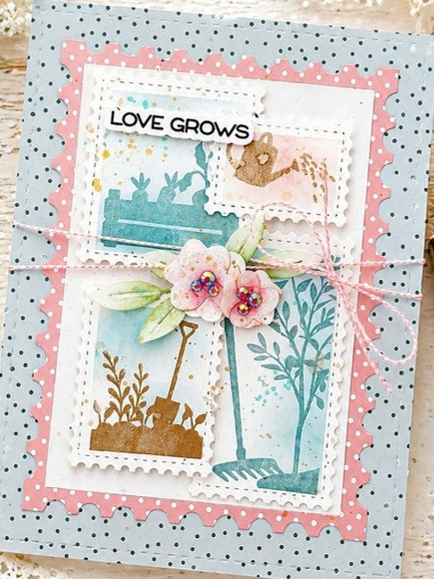 Waffle Flower - Postage Collage Garden Silhouettes stamp set - 422496