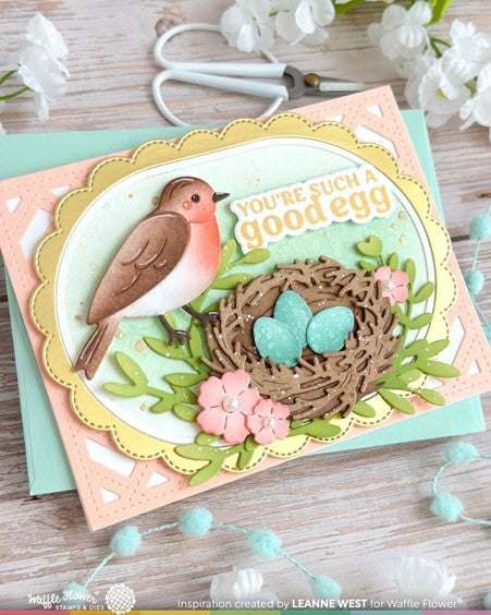 Waffle Flower Designs - Sweet Bluebird Duo die***