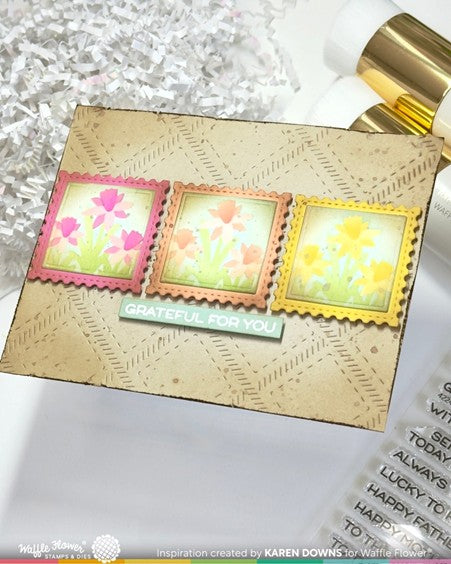 Waffle Flower - Stencil Square Postage Daffodil
