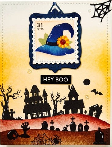 -Waffle Flower - Square Postage Special Stencil - 422629