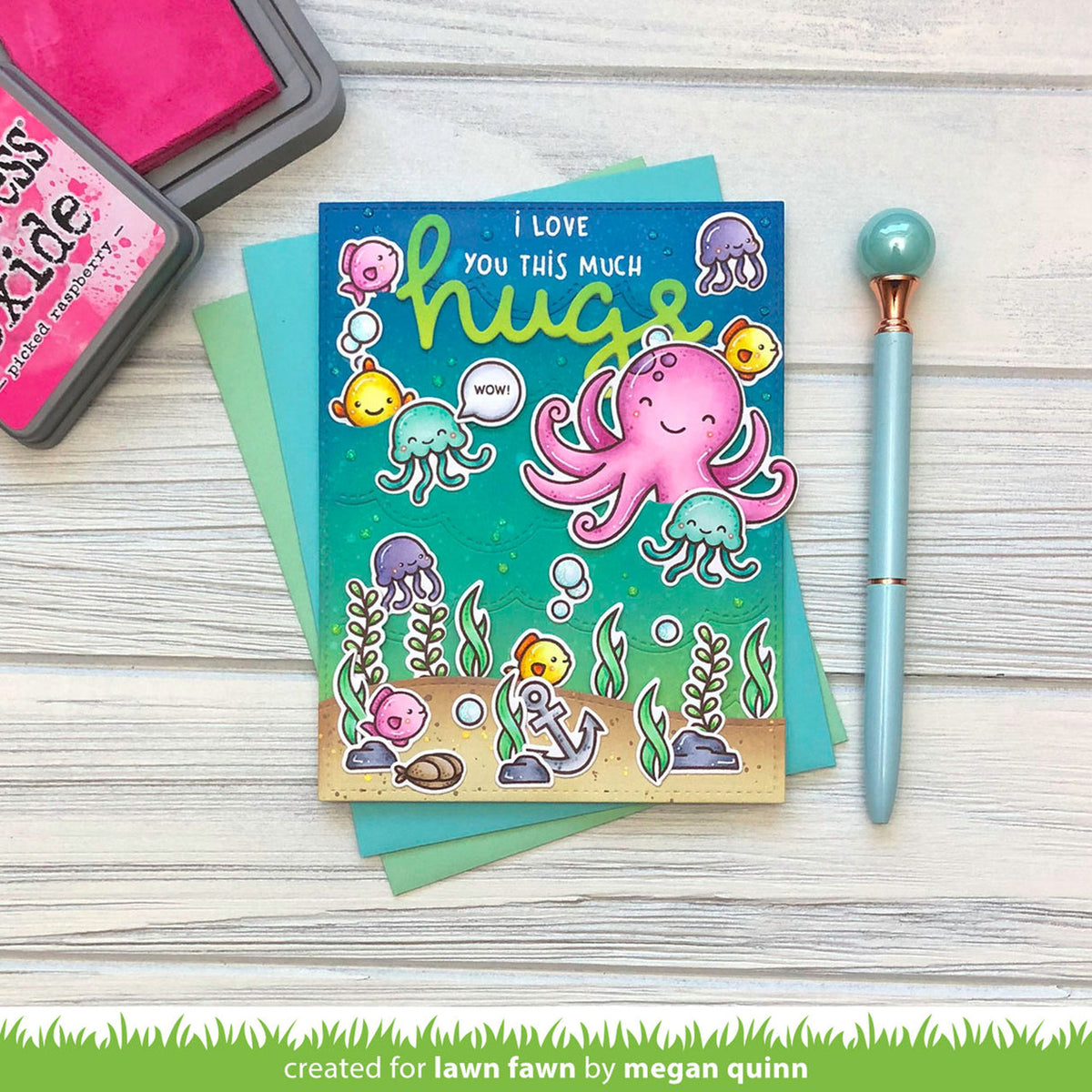 Lawn Fawn LF0835 Scripty Hugs die