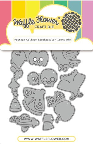 Waffle Flower - Postage Collage Spooktacular Icons Die - 422480