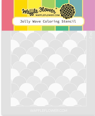 Waffle Flower - Jolly Wave Wave Colouring Stencil