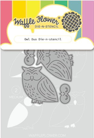 Waffle Flower - Owl Duo Die-n-Stencil 422243(