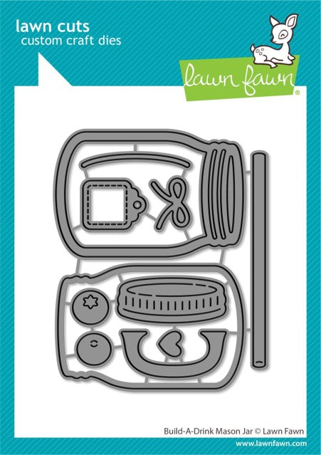 Lawn Fawn LF3378 Build-A-Drink Mason Jar