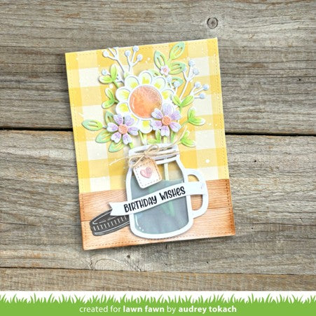 Lawn Fawn LF3378 Build-A-Drink Mason Jar