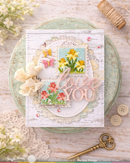 Waffle Flower - Stencil Square Postage Daffodil