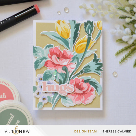 Altenew - Build A Garden - Flourishing Flora (stamp, stencil and die set)