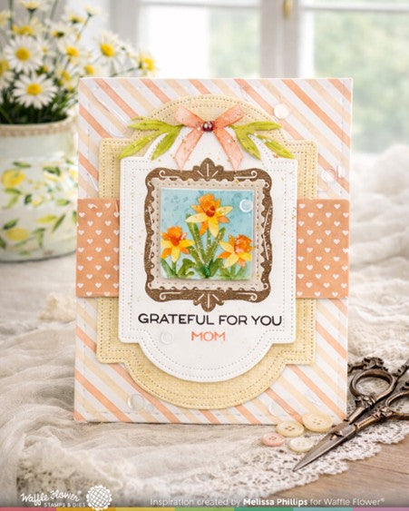 Waffle Flower - Stencil Square Postage Daffodil