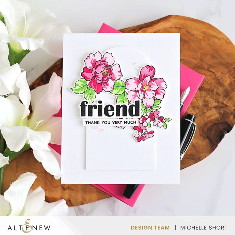 Altenew - One-Go: Friendship Flowers (stamp, die and stencil set)