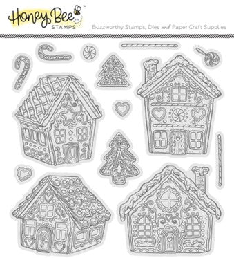 Honey Bee Stamps - Peppermint Village (stamp and die set)