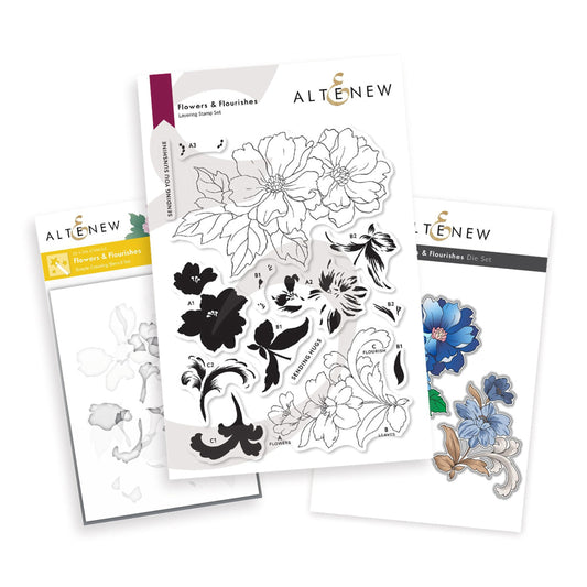 Altenew - Flowers & Flourishes (stamp, die and stencil set)