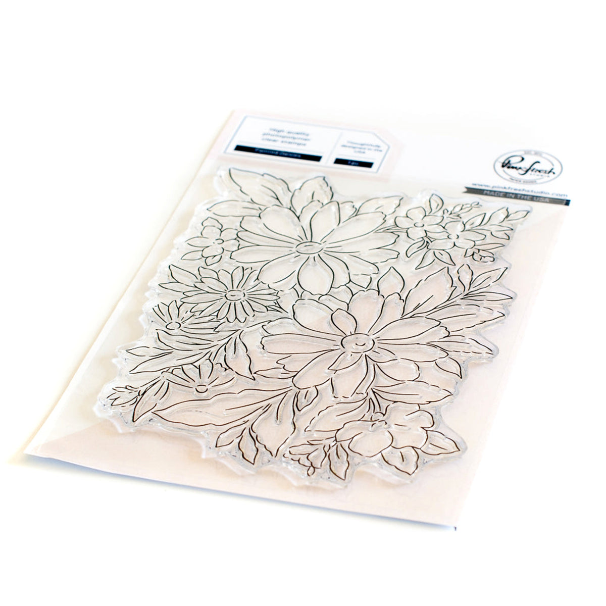 Pink Fresh Studio - Painted Daisies layering stamp, stencil and die *