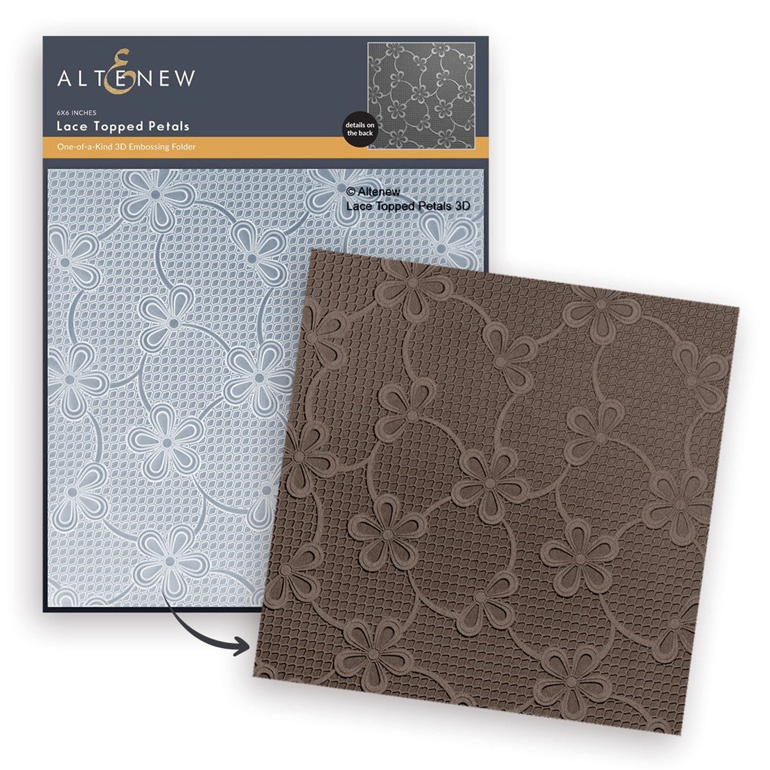 Altenew - Lace Topped Petals Embossing Folder***