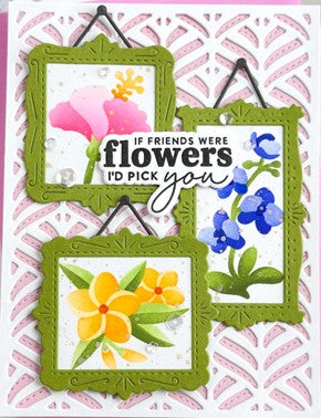 Waffle Flower - Postage Collage Frames die***