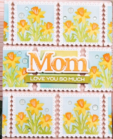 Waffle Flower - Square Postage Die