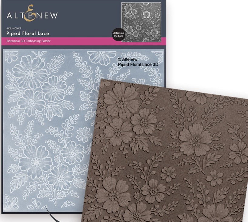 Altenew - Piped Floral Lace Embossing Folder...