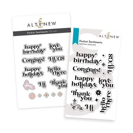 Altenew - Pocket Sentiments (stamp and die set)......sold out