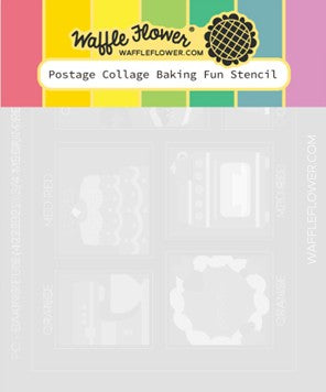 Waffle Flower - Baking Fun Nesting Postage Collage