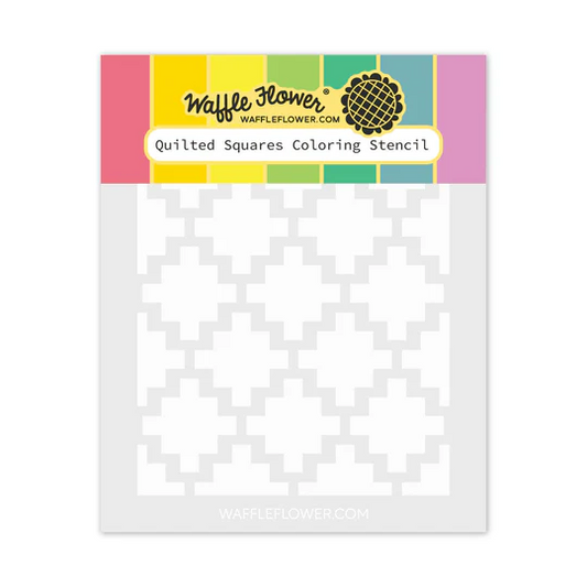 Waffle Flower - Quilted Squares Texture stencil