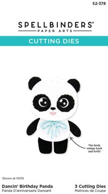 Spellbinders -  S2-378 Dancin' Birthday Panda Etched Dies*