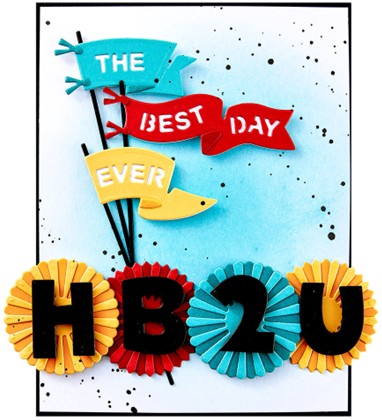 Spellbinders - S4-1471 Flags & Banners Etched Dies from the Say Cheese Classic Mouse Collection