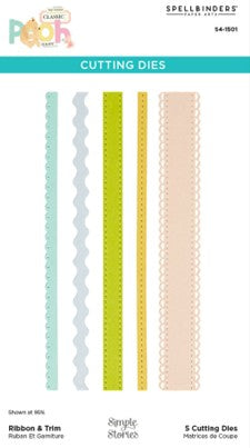 Spellbinders - Ribbon & Trim Etched Dies with Simple Stories S4-1501