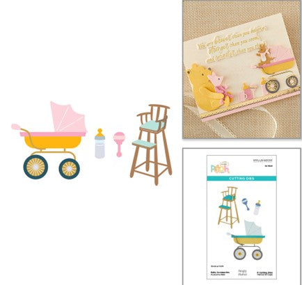 JSpellbinders - Baby Accessories Etched Dies with Simple Stories S4-1520- sold out