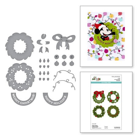 Spellbinders - S6-265 Classic Mouse Holiday Wreath