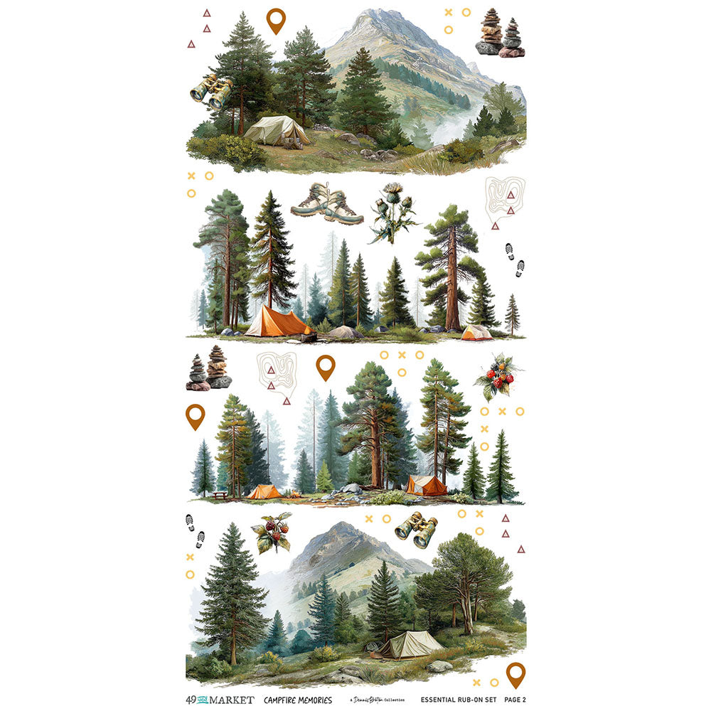 49 & Market - DCM-37432 Campfire Memories 6x12 Essential Rub-Ons