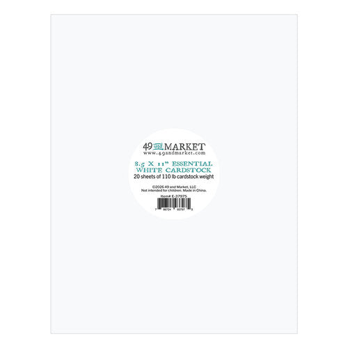 49 & Market - E-37975 Essential White 8.5x11 Cardstock